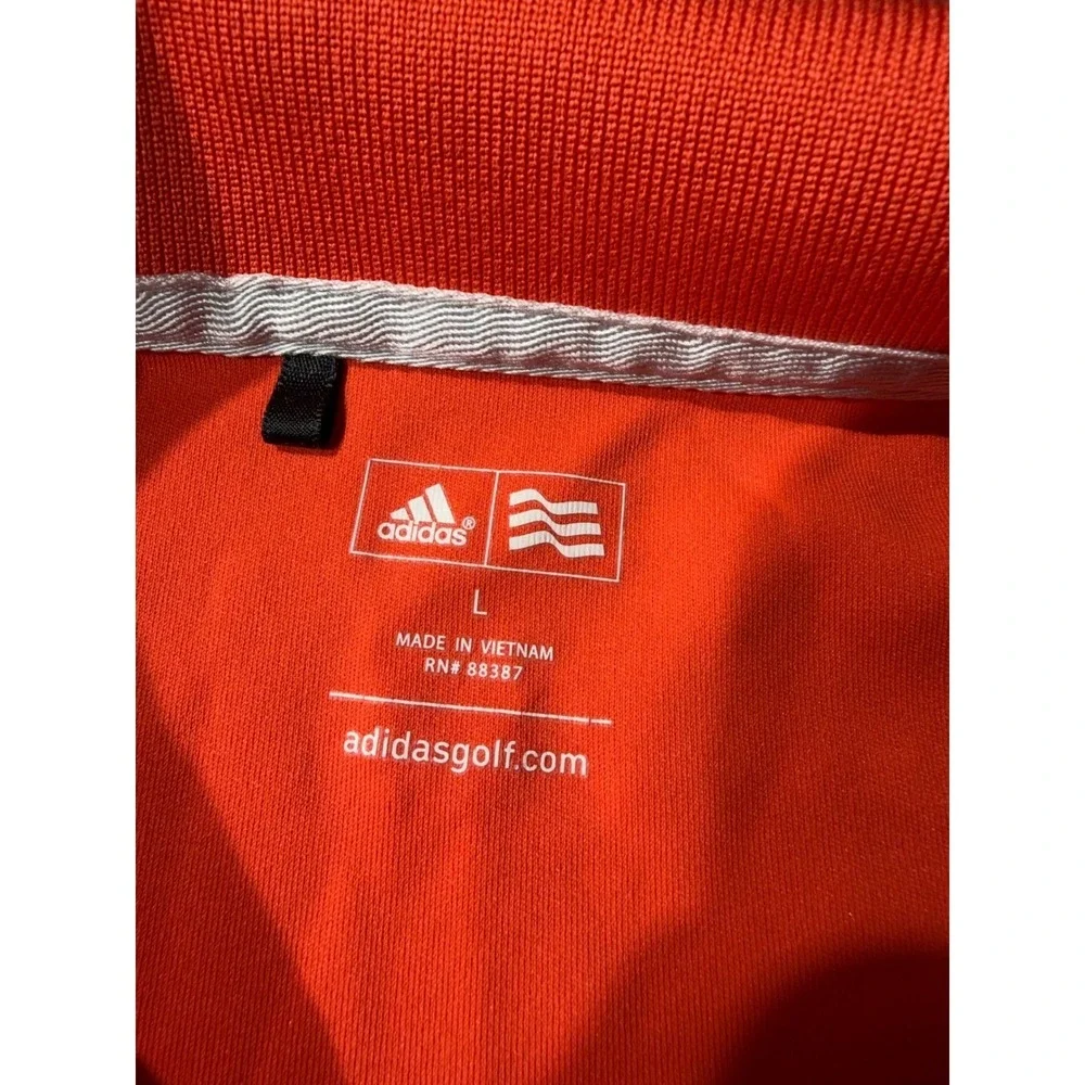 Adidas Golf Adizero Polo Shirt Mens Large Orange Short Sleeve Z75245 Performance